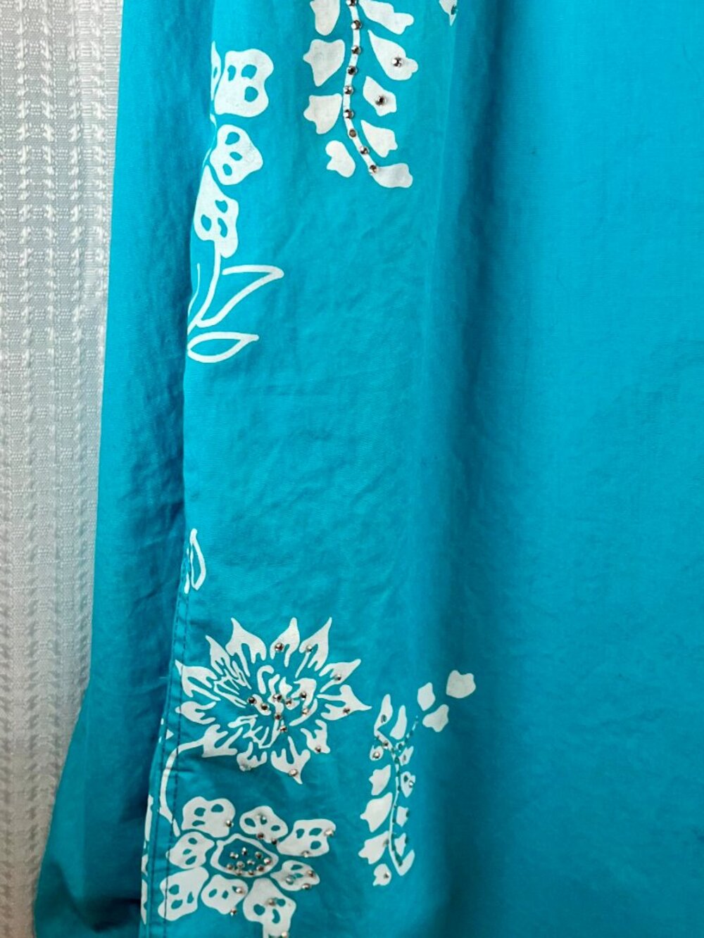 Cowgirl Hardware Turquoise / Teal Long Sleeve Pearl Snap Western Shirt size XL - Picture 4 of 14